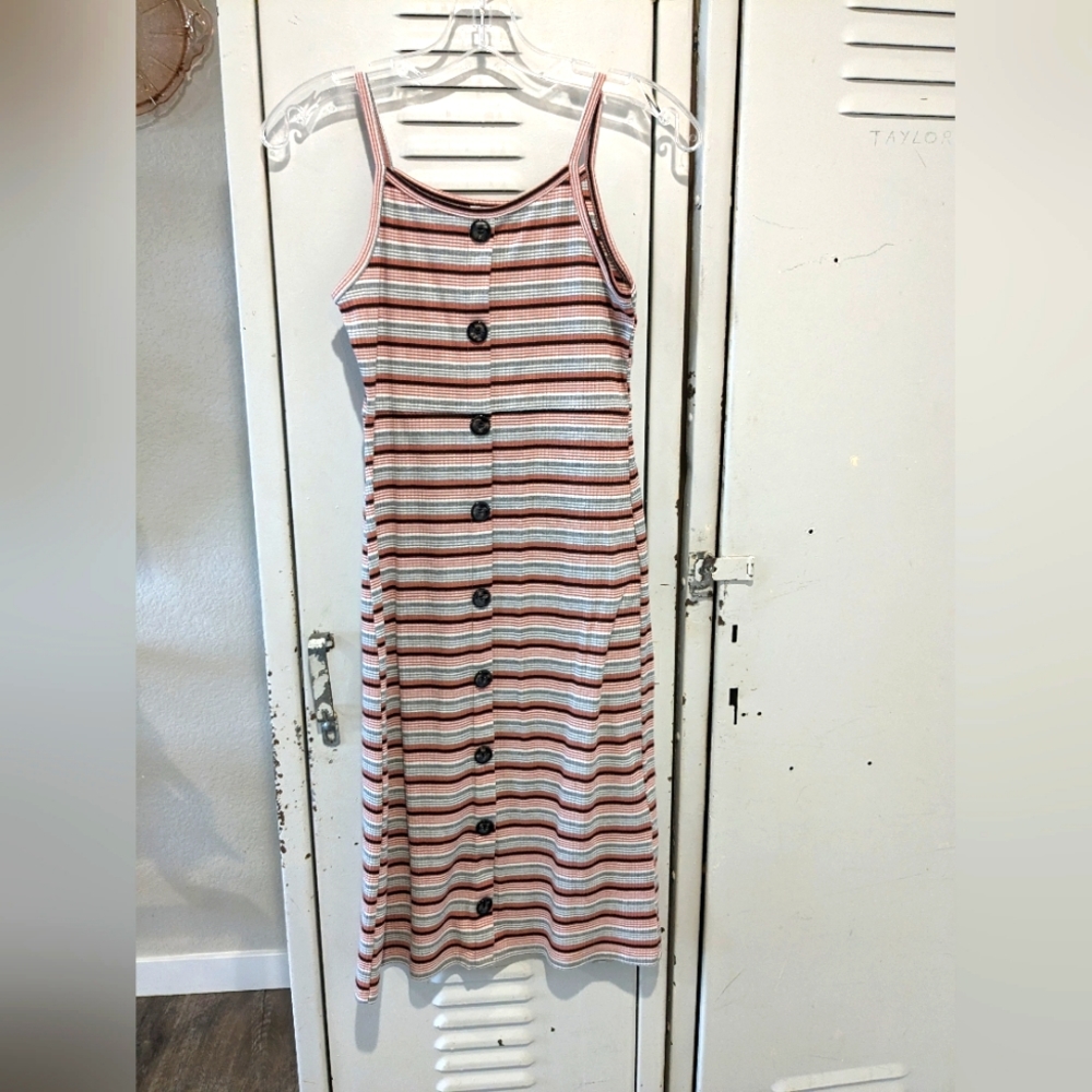 Long striped maxi dress